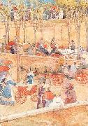 Maurice Prendergast Afternoon. Pincian Hill oil painting on canvas